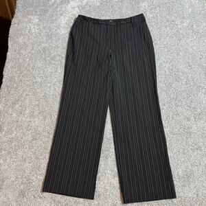 Evan Picone Dress Pants Womens 12 Pinstripe Office Chic Dark Academia Minimalist